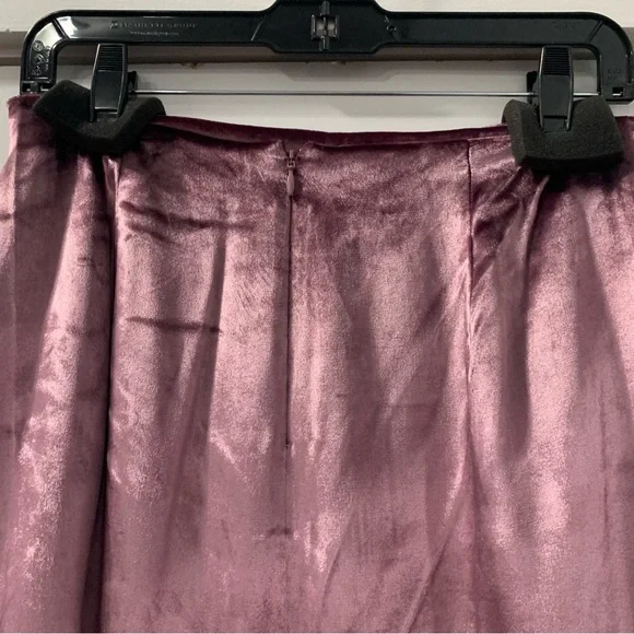 Vince Panne Velvet Purple Midi Skirt Size 4 - Picture 9 of 10